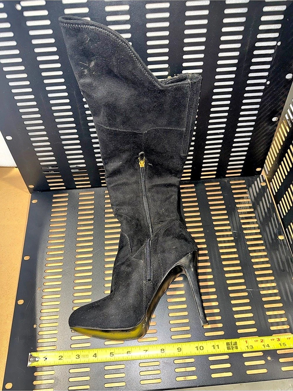 Black Over-the-Knee Heeled Boots